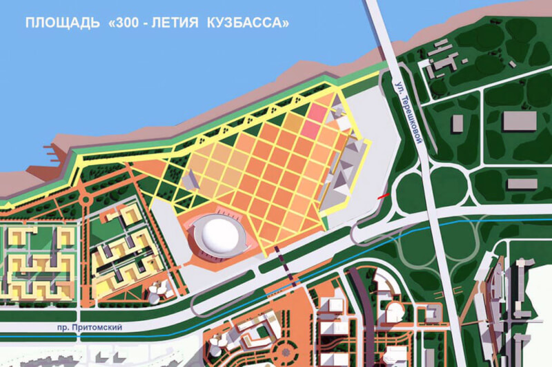 Проект площади 30-летия Кузбасса