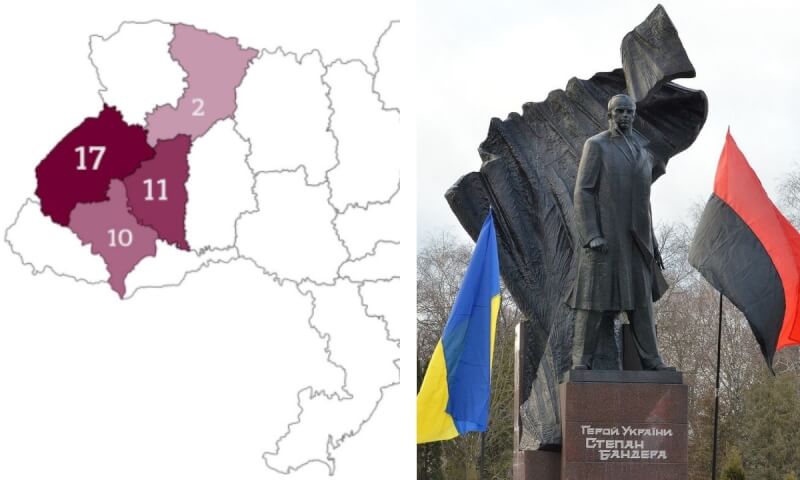В Украине установлено 40 памятников Бандере